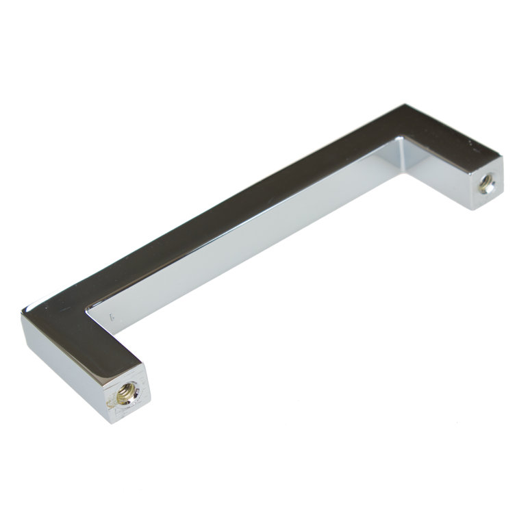 Polished Chrome 5-Inch Modern Square Bar Pull
