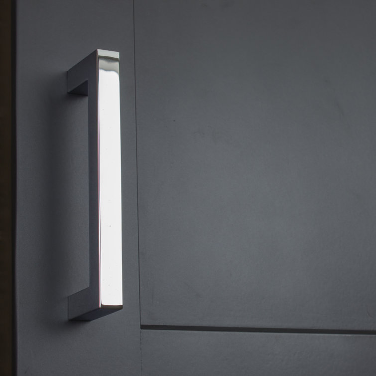 Polished Chrome 5-Inch Modern Square Bar Pull