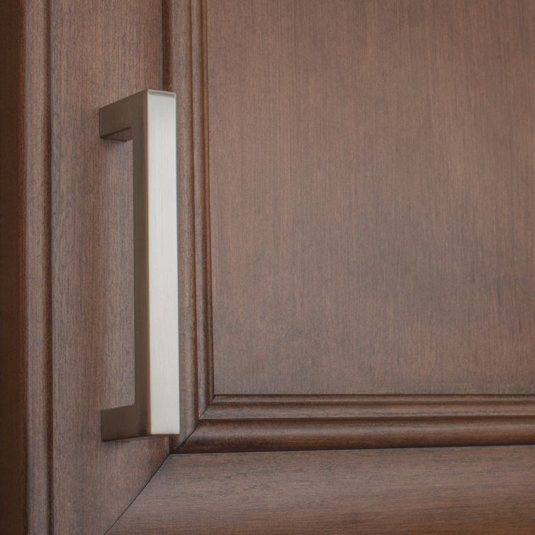 5-Inch Satin Nickel Modern Square Bar Pull with Mounting Hardware