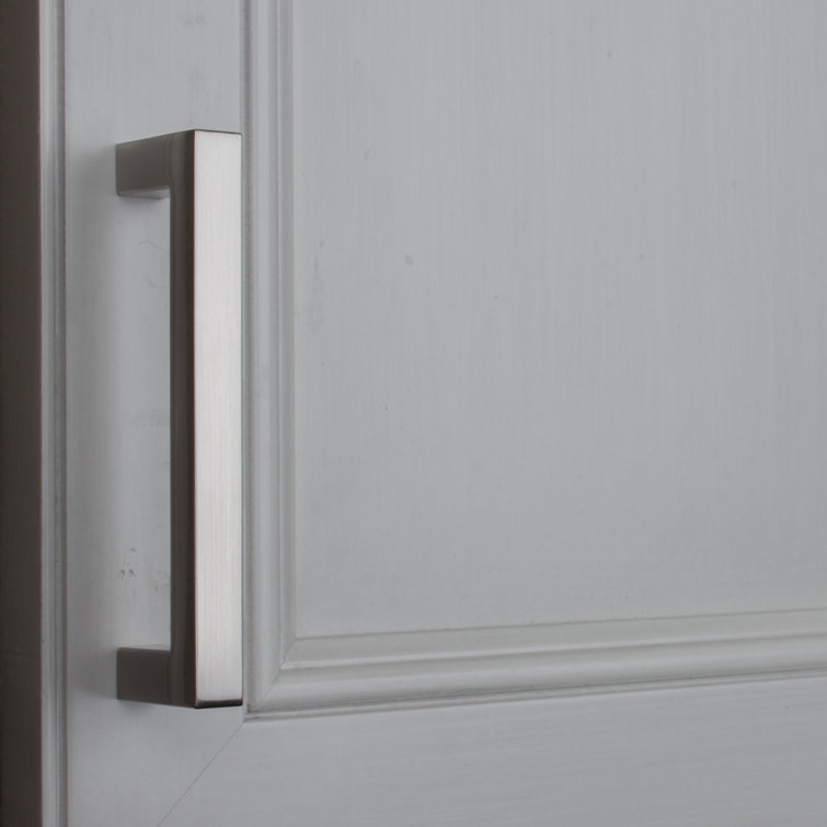 5-Inch Satin Nickel Modern Square Bar Pull with Mounting Hardware
