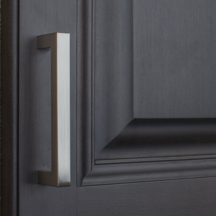 5-Inch Satin Nickel Modern Square Bar Pull with Mounting Hardware