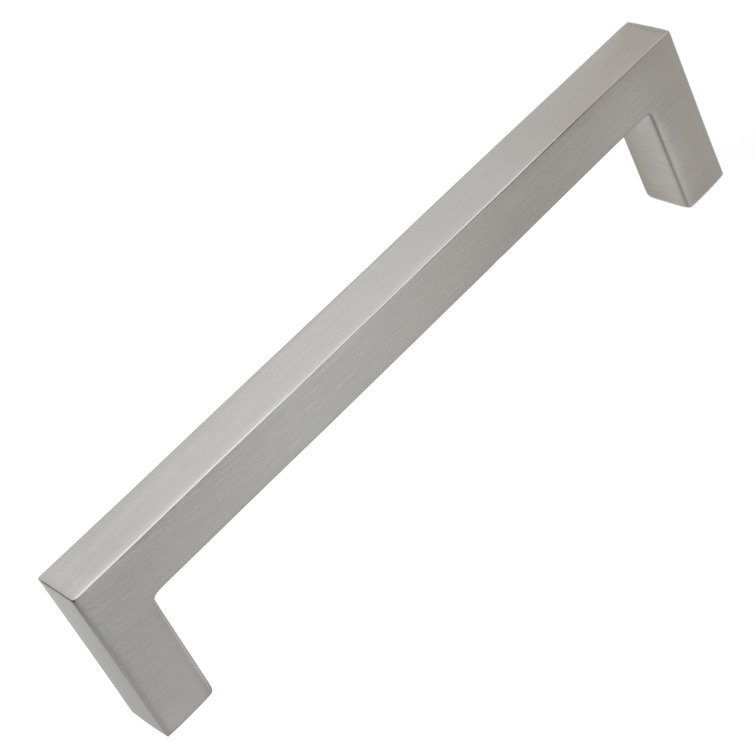 Satin Nickel 8.75" Modern Bar Cabinet Pull