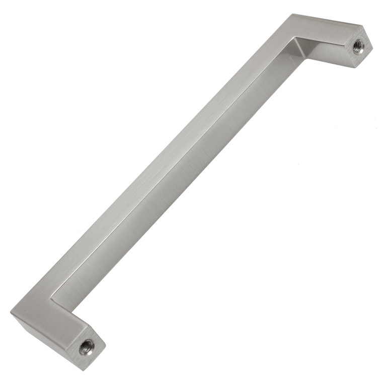 Satin Nickel 8.75" Modern Bar Cabinet Pull