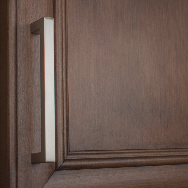 Satin Nickel 8.75" Modern Bar Cabinet Pull