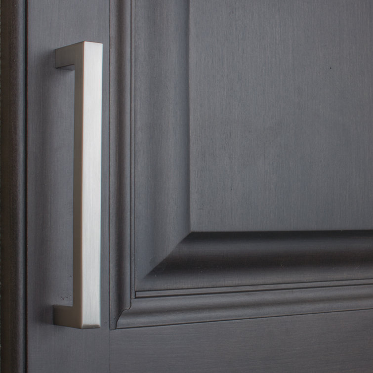 Satin Nickel 8.75" Modern Bar Cabinet Pull