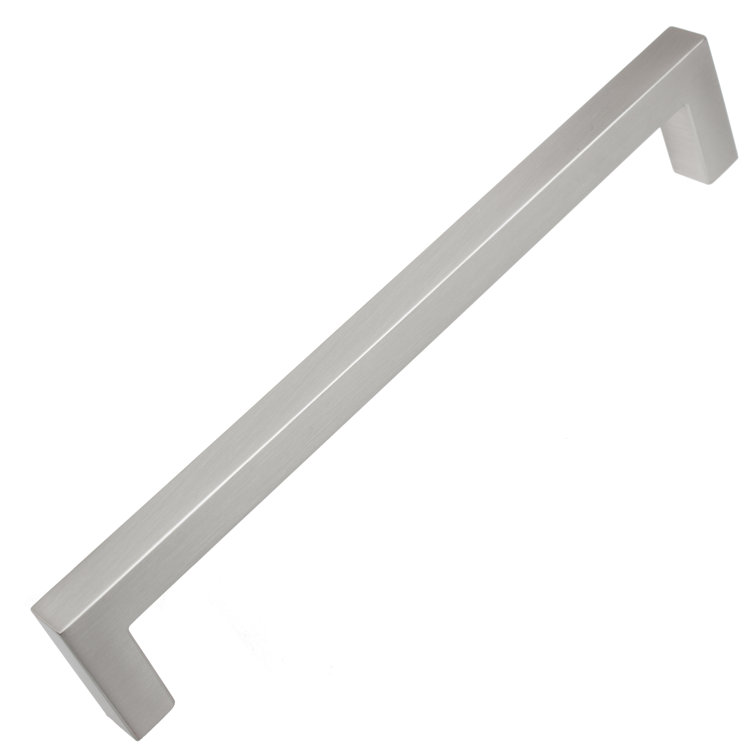 Satin Nickel 8.75" Modern Bar Cabinet Pull