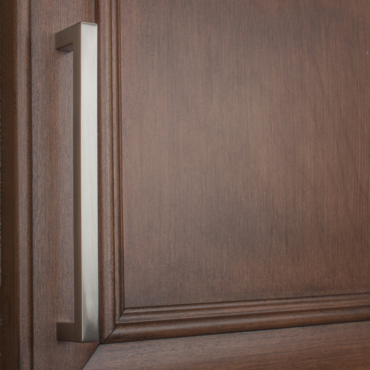 Satin Nickel 8.75" Modern Bar Cabinet Pull