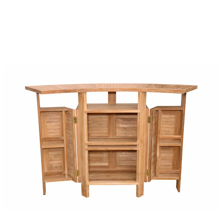 Altavista Natural Teak 3-Piece Folding Bar Set