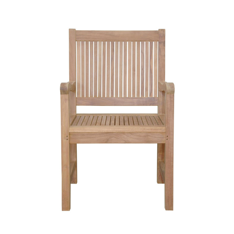 Montage 7-Piece Teak Outdoor Dining Set with Blue Cushions