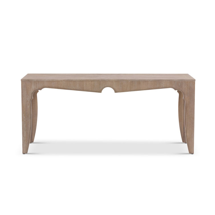 Driftwood Rectangular Wooden Console Table with Four Legs