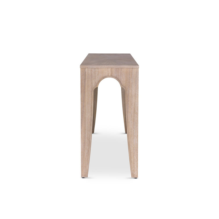 Driftwood Rectangular Wooden Console Table with Four Legs