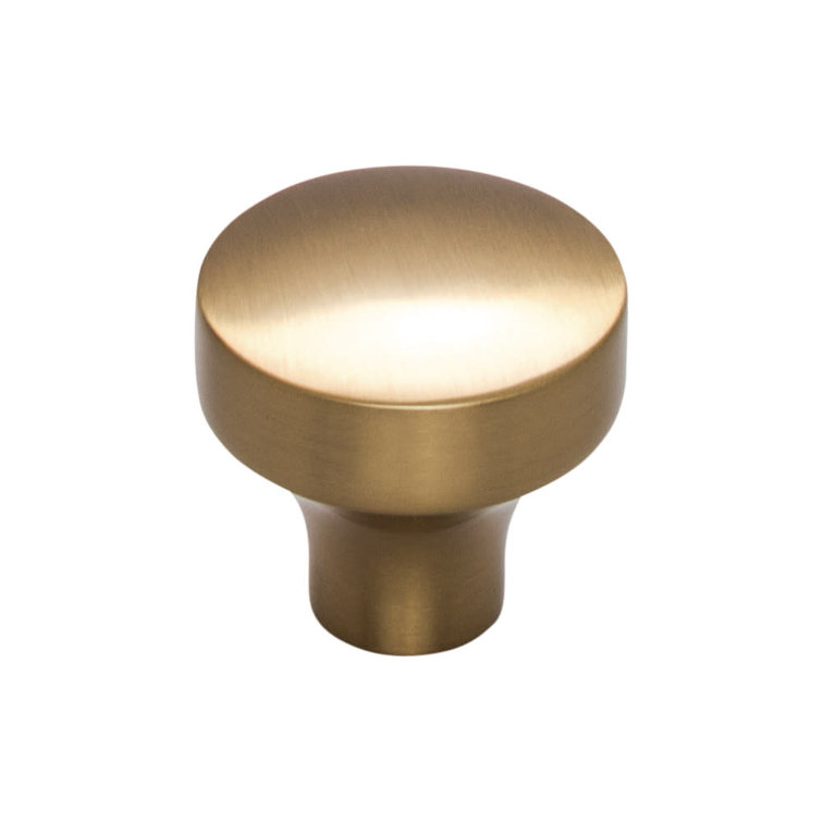 Honey Bronze Round Mushroom Cabinet Knob with Mounting Hardware