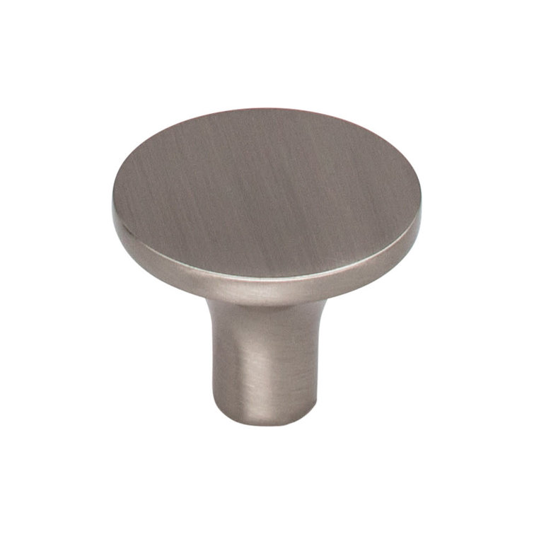Brushed Nickel Round Mushroom Cabinet Knob, 1 1/4" Diameter