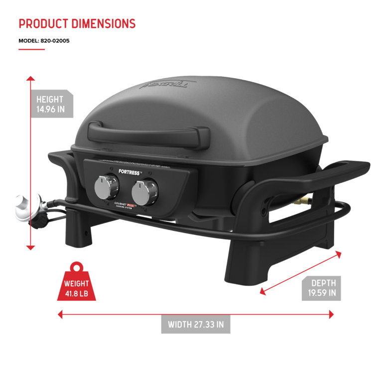 Nexgrill Fortress Black 2-Burner Cast Aluminum Gas Grill