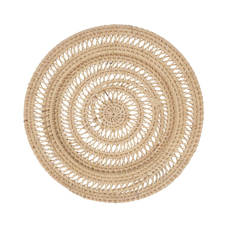 Natural Rattan Handwoven Charger Plates Set of 4