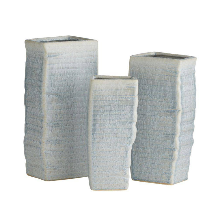 Handmade Icy Morn Ceramic Table Vase Set