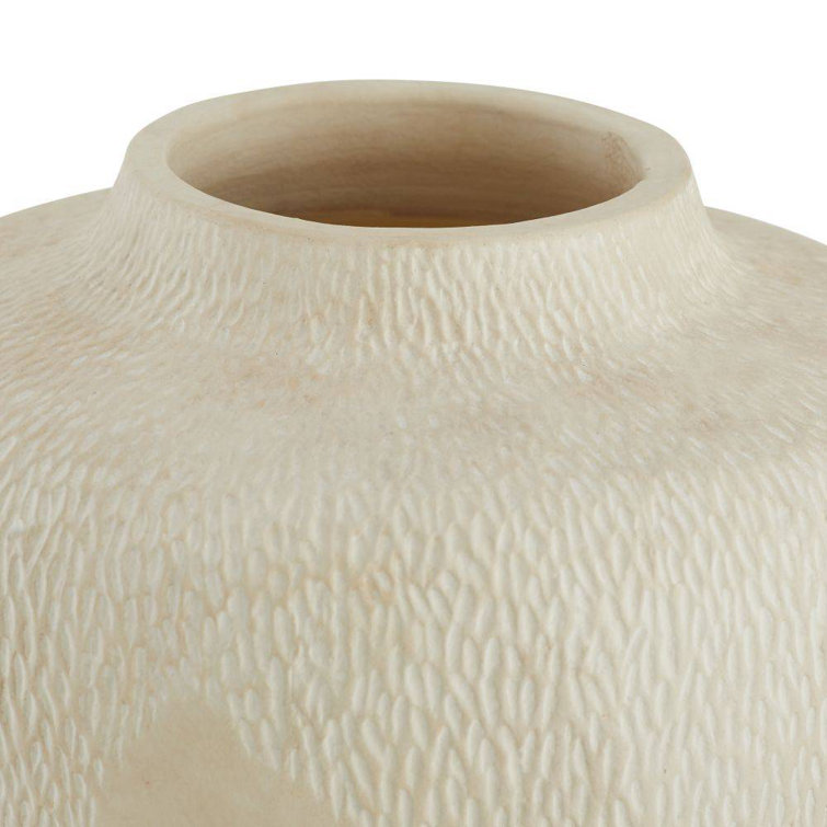 Handmade Terracotta Table Vase with Eggshell Glaze