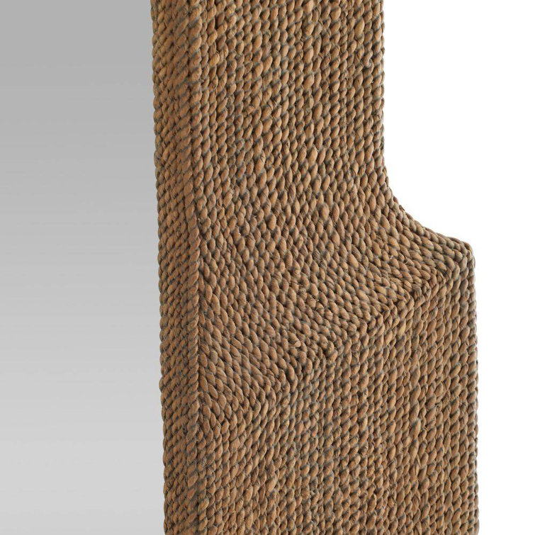 Tobacco Stained Abaca Rope Rectangular Mirror