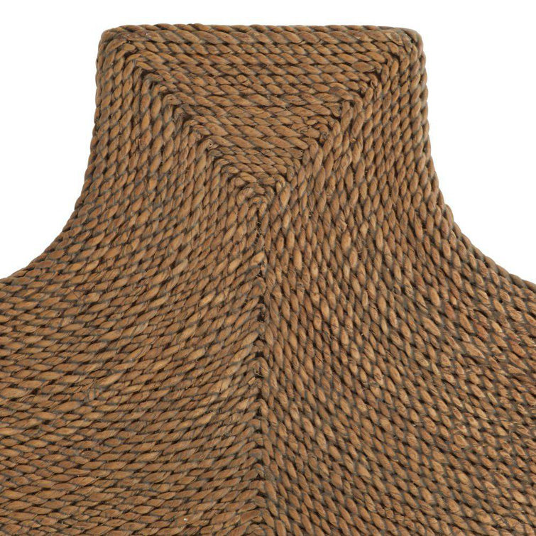 Tobacco Stained Abaca Rope Rectangular Mirror