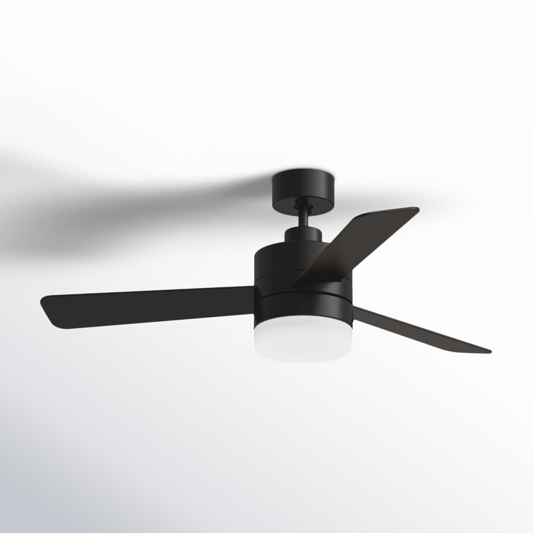 Midnight Black 44'' Ceiling Fan with Light Kit and Remote