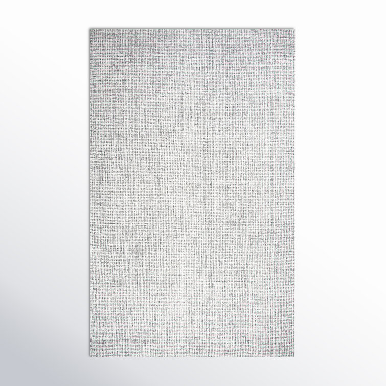 Gray Hand-Tufted Wool Rectangular Area Rug 8' x 10'