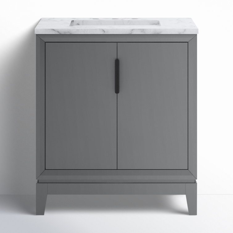 Elizabeth 30'' Cashmere Gray Vanity with Marble Top