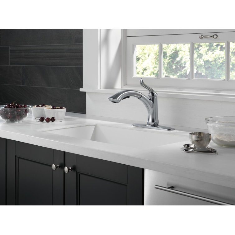 Arctic Stainless Single Handle Kitchen Faucet with Pull-Out Spray