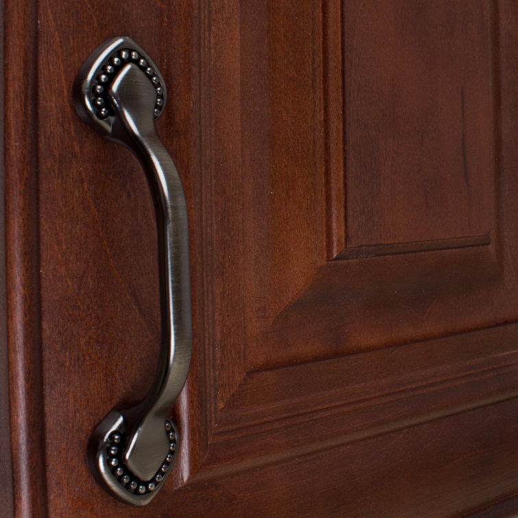 Brushed Pewter Traditional Cabinet Pull with Mounting Hardware