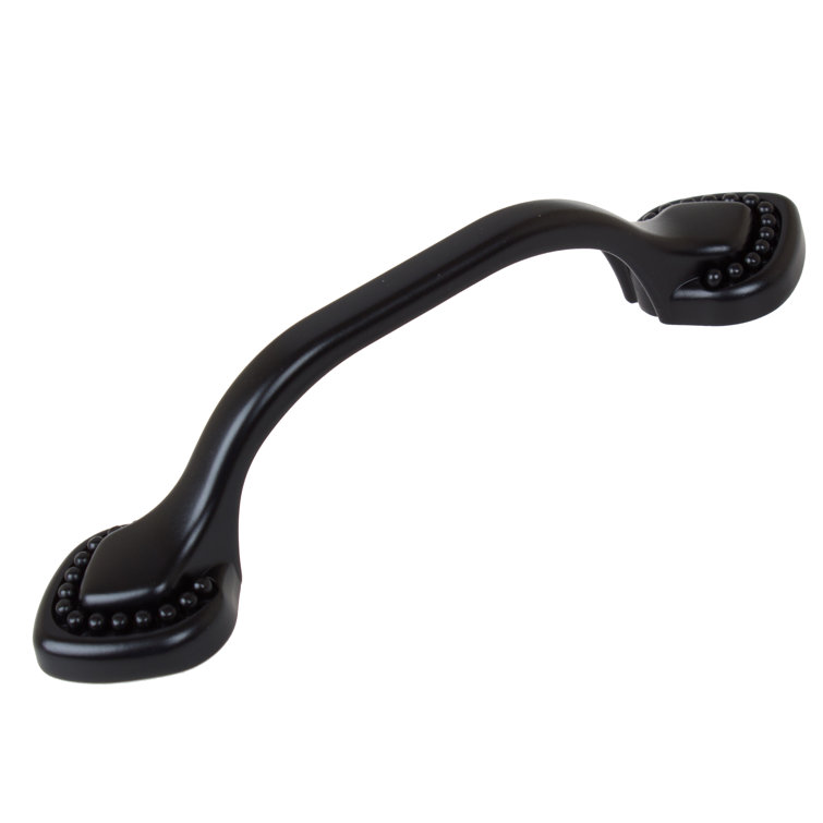 Matte Black Beaded Spade Cabinet Arch Pull Set