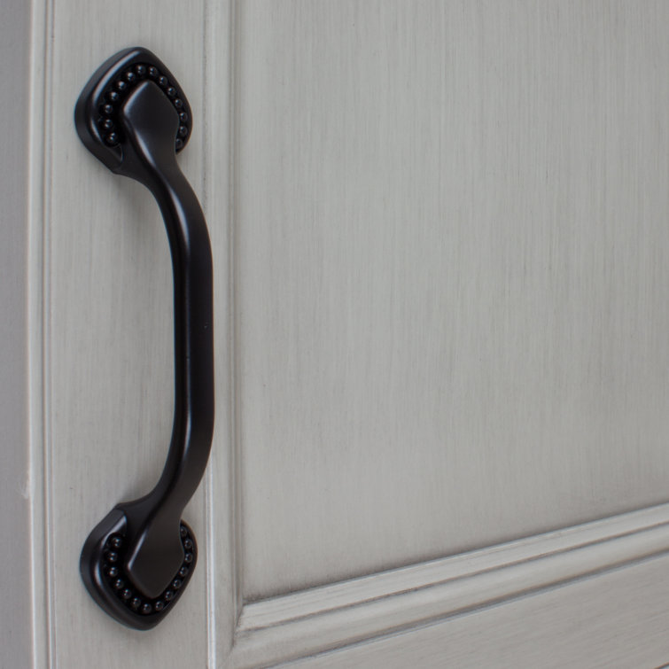 Matte Black Beaded Spade Cabinet Arch Pull Set
