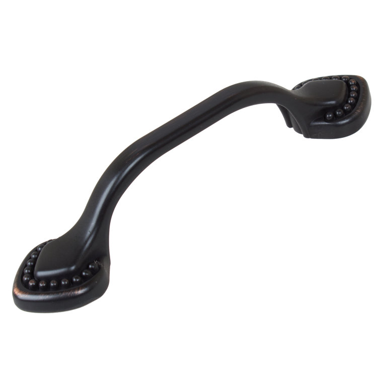 Oil Rubbed Bronze Beaded Spade Cabinet Pull with Mounting Hardware