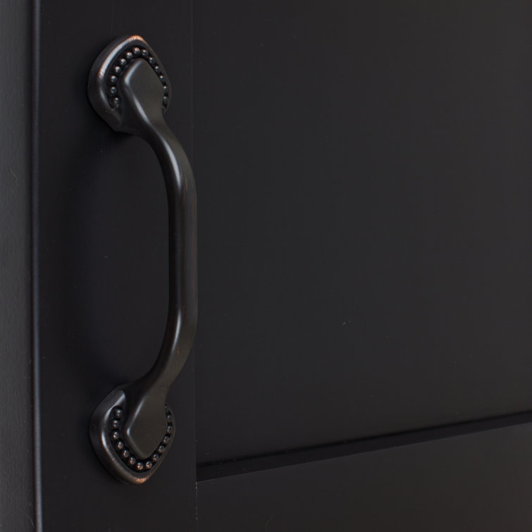 Oil Rubbed Bronze Beaded Spade Cabinet Pull with Mounting Hardware