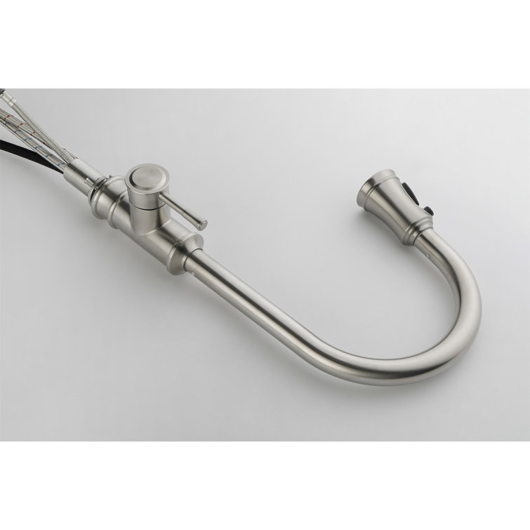 Brushed Nickel Pull-Out Spray Kitchen Faucet with Single Handle