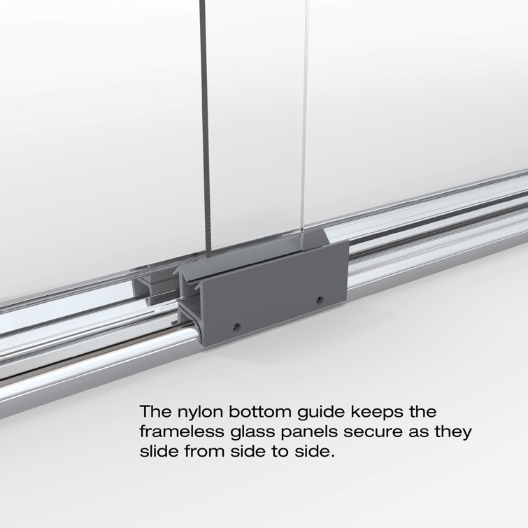 Classic 60" Chrome Semi-Frameless Sliding Shower Door