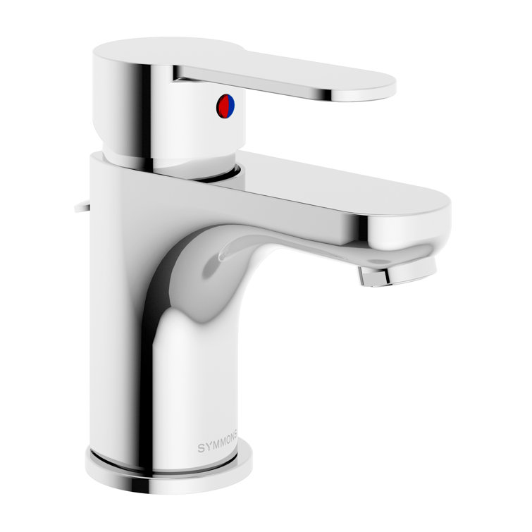 Chrome Single-Handle Bathroom Faucet with Metal Drain Assembly