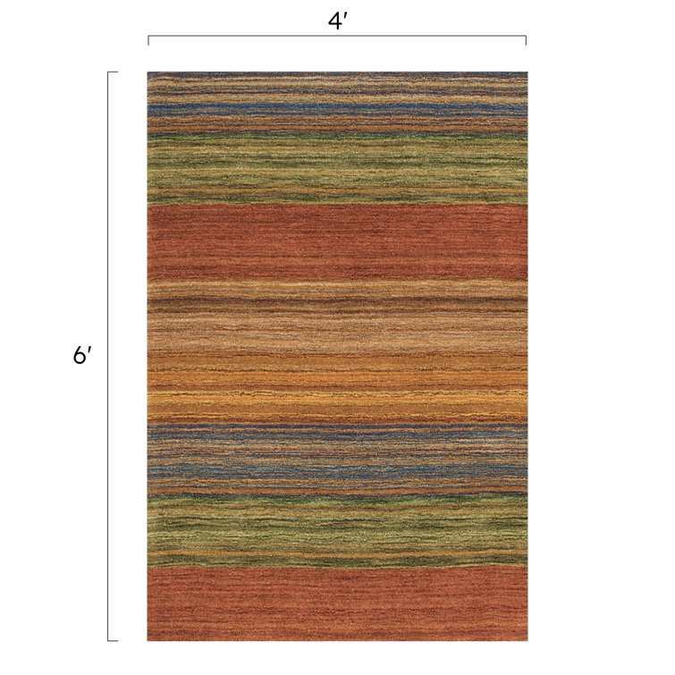 Brushstroke Multicolor Handmade Wool Tufted Runner Rug