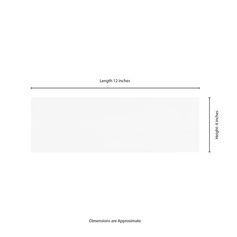 White Glossy 4'' x 12'' Ceramic Subway Wall Tile