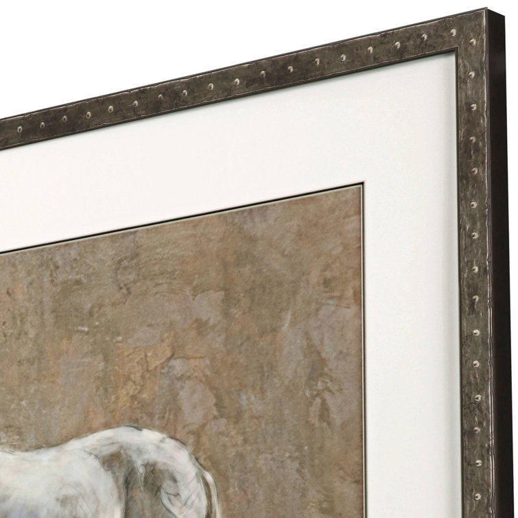 Majestic Horse Cream and Brown Framed Wall Art