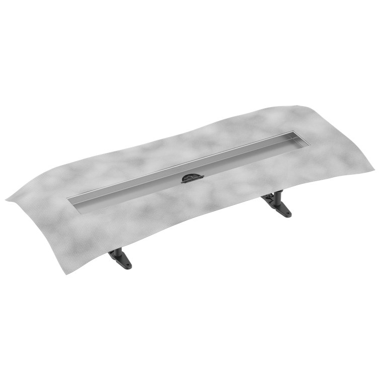 24" Chrome Rectangular Linear Shower Drain