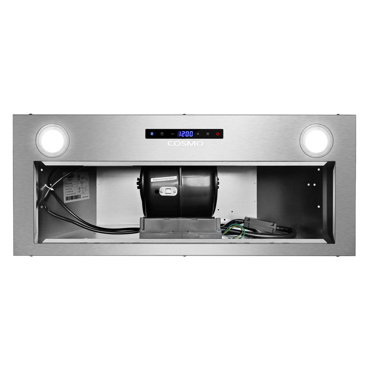 Cosmo 30-Inch Stainless Steel Insert Range Hood with LED Lights