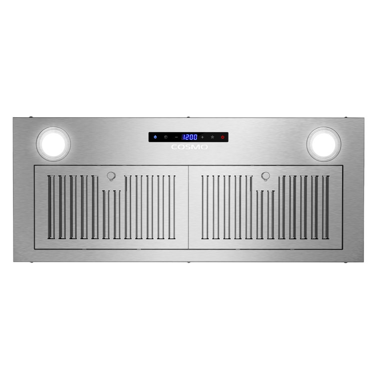 Cosmo 30-Inch Stainless Steel Insert Range Hood with LED Lights