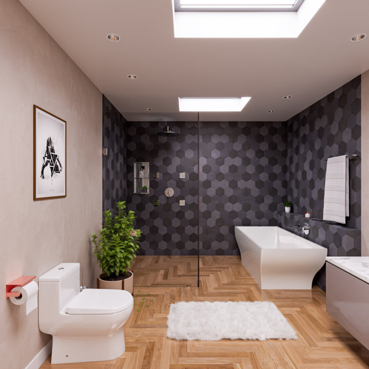 Polished Chrome and Purple Wall Mounted Shower Body Spray