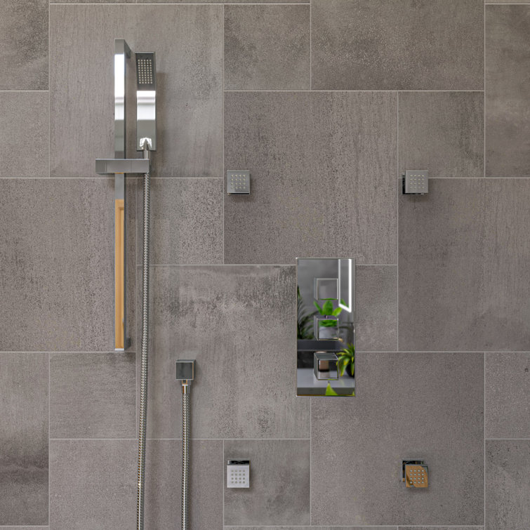 Polished Chrome Wall-Mounted Thermostatic Valve Shower Mixer