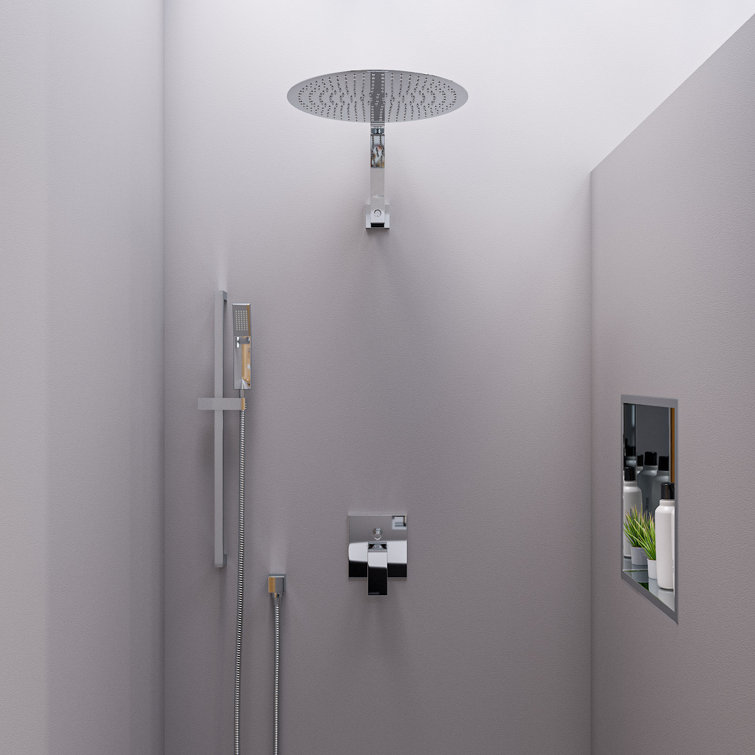Polished Chrome Adjustable Height Handheld Shower Head Set