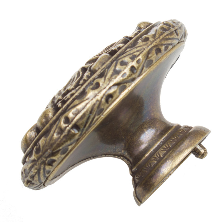 Antique Brass Ornate Oval Cabinet Knob Multipack