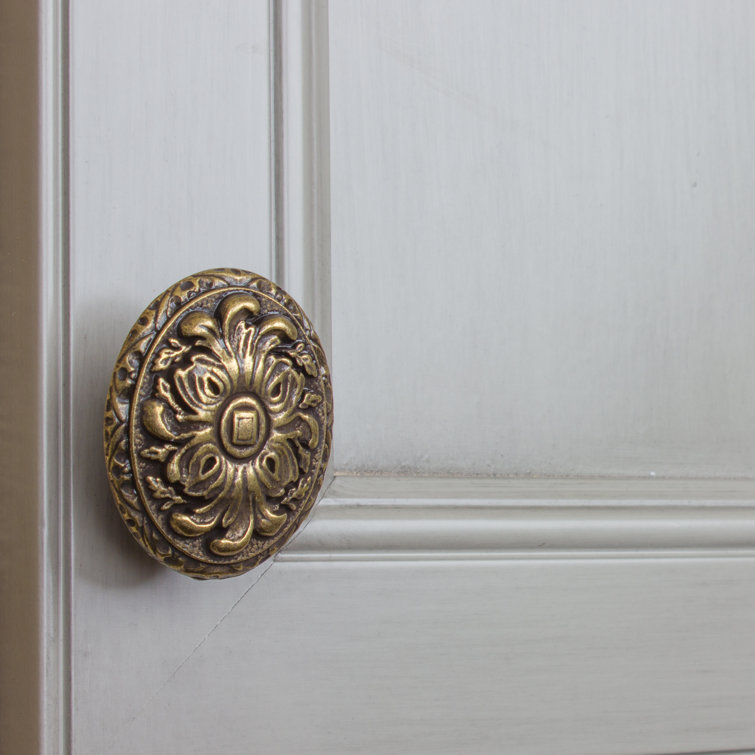 Antique Brass Ornate Oval Cabinet Knob Multipack