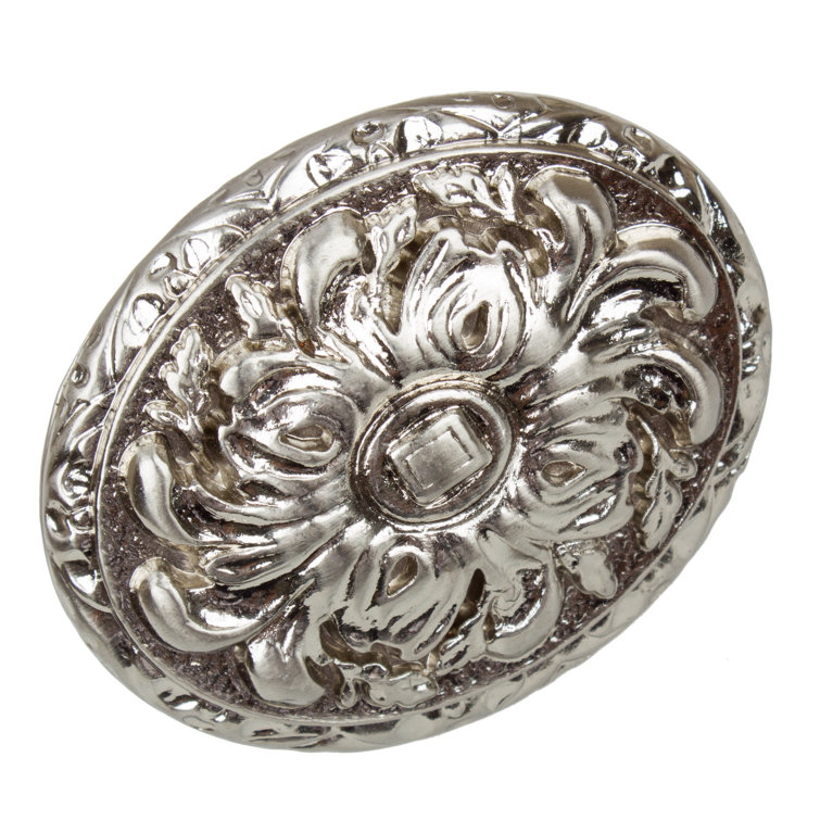 Brushed Nickel Oval Cabinet Knob Multipack with Mounting Hardware