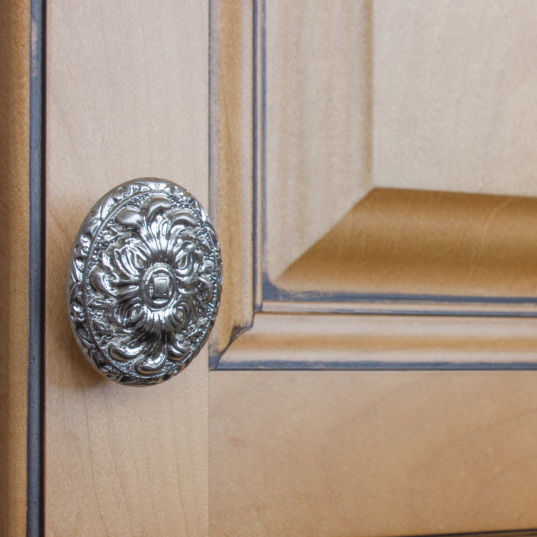 Brushed Nickel Oval Cabinet Knob Multipack with Mounting Hardware