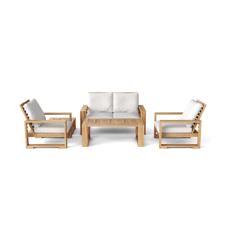 Capistrano Natural Teak 5-Piece Outdoor Conversation Set