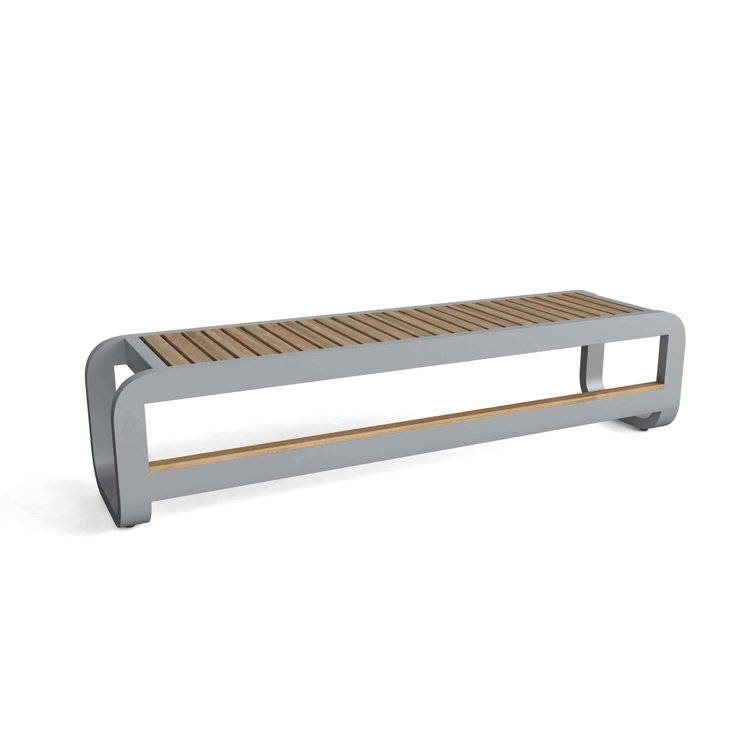 Monza 93" Teak and Aluminum Outdoor Dining Set